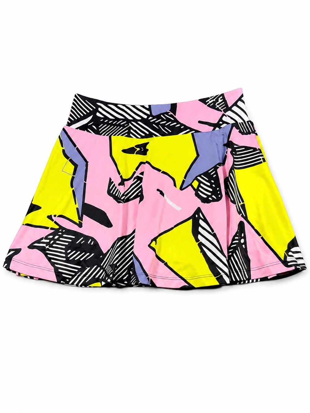 jamie sadock Neon Abstract Circle Skirt in Pink, Yellow & Blue